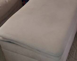 Oversized Corduroy Armchair and Storage Ottoman second image