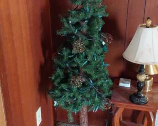 Artificial Christmas Tree with Natural Trunk