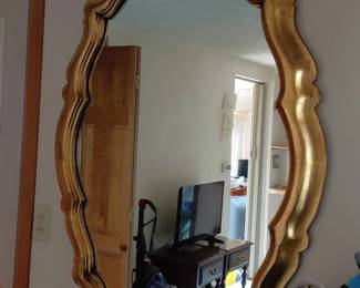 Ornate Gold Gilt Scalloped Mirror second image