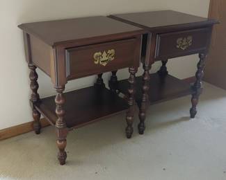 Mahogany End Tables Pair