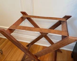 Wooden Folding Tray Table with Floral Insert third image