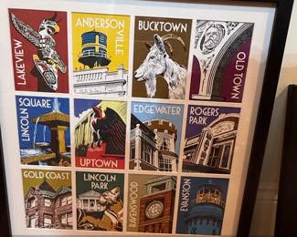 Chicago Neighborhoods Art Print by Steve Shanabruch