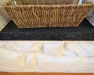 Woven Seagrass Storage Baskets with Handles
