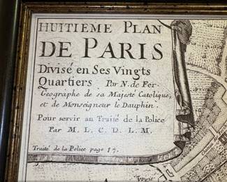 Huitieme Plan de Paris Divis en Ses Vingt Quartiers Map fifth image