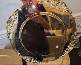 Godinger Baroque SilverPlated Charger Plates  Set of third image