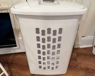 Sterilite White Laundry Hamper with Lid and Handle