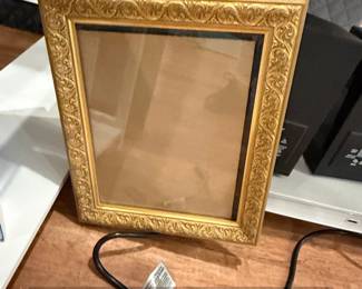 Ornate Gold Tone Picture Frame with Scrolling Pattern
