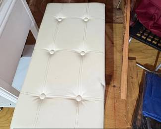 Tufted Storage Ottoman Bench  Faux Leather third image