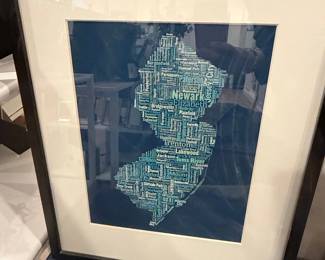 New Jersey City Map Word Art Print