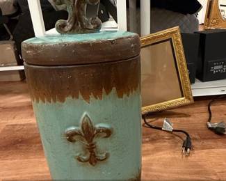 American Atelier Blue Antique Earthenware Canister Set