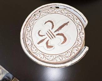 Fleurdelis Coaster Set with Holder