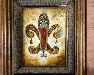 Brad Thompson Fleurdelis Mixed Media Artwork