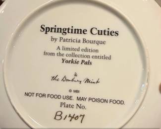 Springtime Cuties Decorative Plate by Patricia Bourque  Yorkie Pals Collection second image