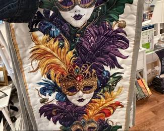 Mardi Gras Masquerade Quilted Wall Hanging