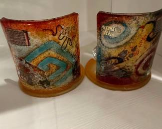 Mixaha Art Glass Decorative Vases