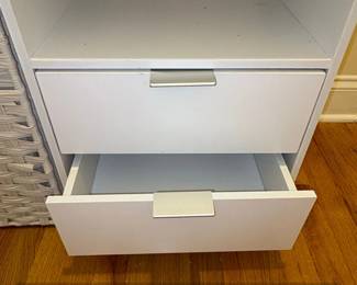 IKEA BRIMNES White Drawer Nightstand with Integrated Power Outlet and USB Ports fourth image