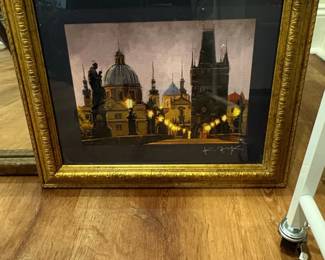 K. Ayk Signed Cityscape Print