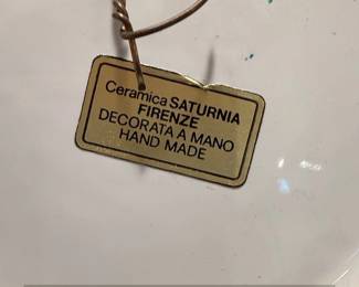 Ceramica Saturnia Firenze Decorative Plate second image