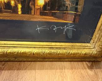 K. Ayk Signed Cityscape Print second image