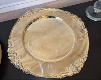 Godinger Baroque SilverPlated Charger Plates  Set of second image