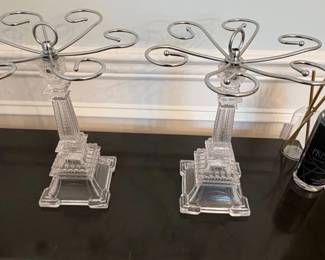 Eiffel Tower Design Wine Glass Holder Set