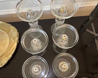 Crystal Faceted Ball Pillar Candlesticks Set third image