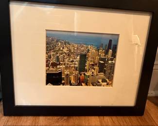 Chicago Skyline Aerial View Framed Print by Michael Gustafson