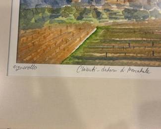 Watercolor Painting of Tuscan Landscape second image