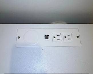 IKEA BRIMNES White Drawer Nightstand with Integrated Power Outlet and USB Ports third image
