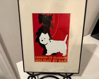 Take Your Dog by Rail Vintage Poster