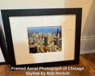 Framed Aerial Photograph of Chicago Skyline by Bob Horsch