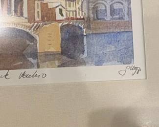 Ponte Vecchio Watercolor Painting by A. Squarrelli and S. Poggi third image
