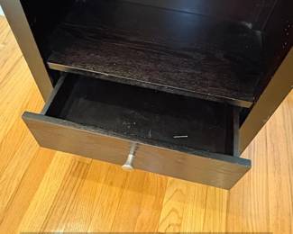 IKEA Hemnes Black Wood Bookcase with Drawer third image