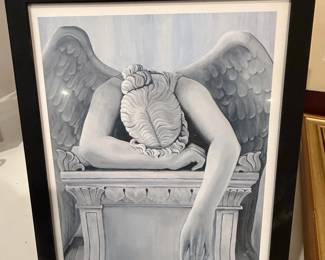 Weeping Angel Print by L. Michel