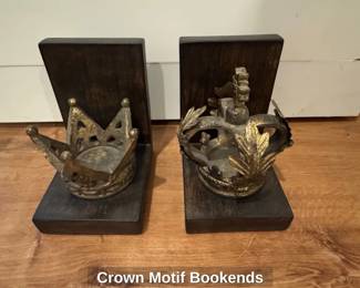 Crown Motif Bookends
