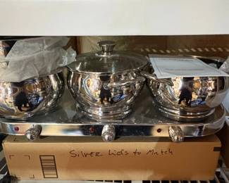 Cuisine Cookware Command Performance Triple Burner Buffet Set