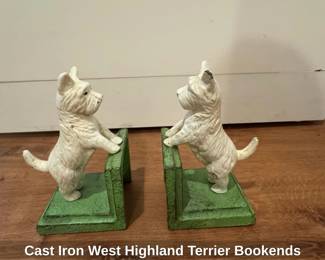 Cast Iron West Highland Terrier Bookends