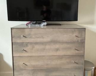 Room & Board dresser and TV