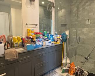 Stock up on bathroom and cleaning supplies! 
