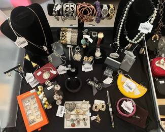 Bracelets, Watches, Chanel Faux Pearl Necklace, Sterling & 22k John Hardy Hoops, 14k White Hoops