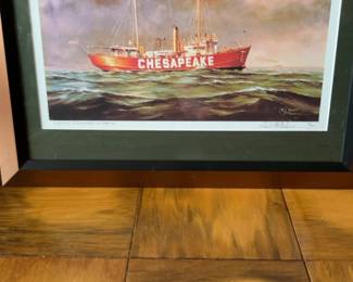 Paul McGehee Lightship Chesapeake on Station Signed Limited Edition Print