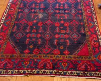Hand-Knotted Oriental Area Rug with Geometric Tribal Patterns 94 x 59