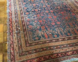 Large Traditional Persian Area Rug with Floral Motif 144 x 74