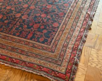 Large Traditional Persian Area Rug with Floral Motif 144 x 74