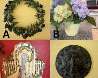 Wall Decor, Artificial Flowers 