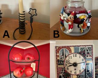 Star Candle Holder, Disney Candle Holder, Fruit Tray, Wall Clock