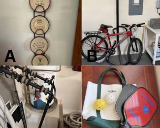 Wall Decor, Bicycle, Villages Pickle Ball Set