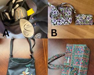 Golf Clubs, Vera Bradley, Purses