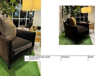 CHAIR WITH TURNED LEG ON CASTERS