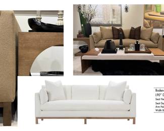 SOFA WITH WOOD BASE